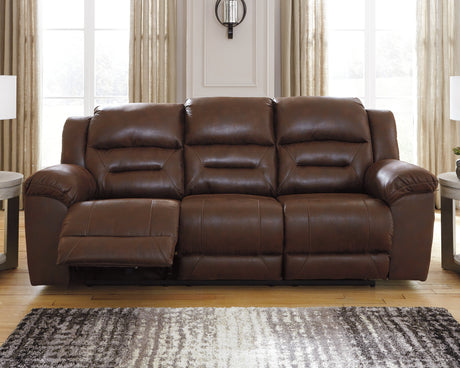 Furniture City Houma - Ashley Furniture - Stoneland Power Reclining Sofa - Reclining Power Sofa / Chocolate - 3990487