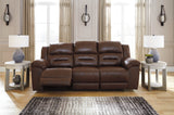 Furniture City Houma - Ashley Furniture - Stoneland Living Room - Reclining Sofa / Chocolate - 3990488
