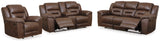 Furniture City Houma - Ashley Furniture - Stoneland Reclining Sofa, Loveseat and Recliner - Reclining Sofa, Loveseat and Recliner / Chocolate - 39904U4