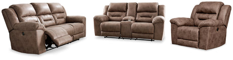 Furniture City Houma - Ashley Furniture - Stoneland Power Reclining Sofa, Loveseat and Recliner - Power Reclining Sofa, Loveseat and Recliner - 39905U5