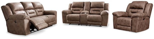 Furniture City Houma - Ashley Furniture - Stoneland Power Reclining Sofa, Loveseat and Recliner - Power Reclining Sofa, Loveseat and Recliner - 39905U5