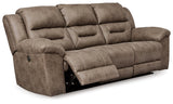Stoneland Power Reclining Sofa and Manual Recliner