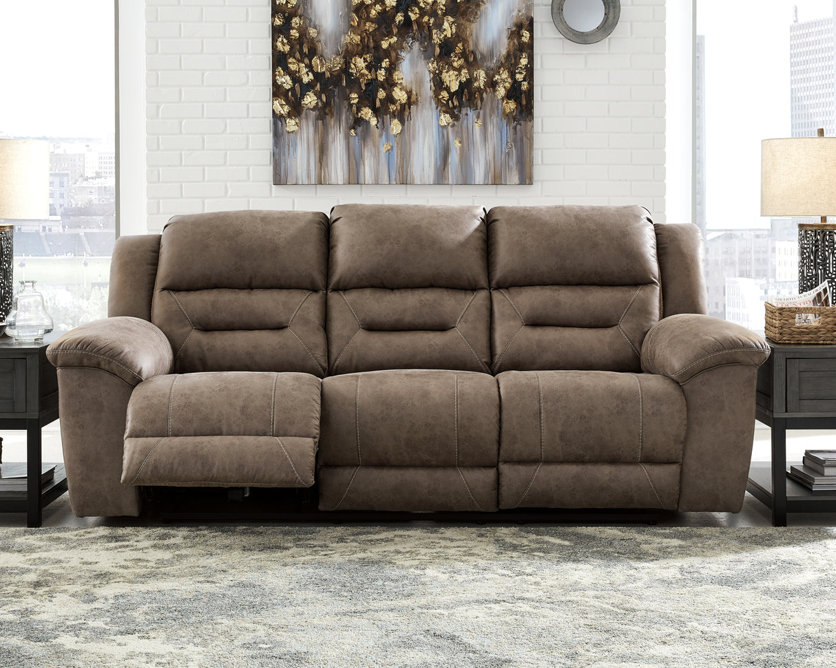 Furniture City Houma - Ashley Furniture - Stoneland Living Room - Reclining Sofa / Fossil - 3990588