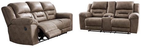 Furniture City Houma - Ashley Furniture - Stoneland Reclining Sofa and Loveseat - Reclining Sofa and Loveseat - 39905U1