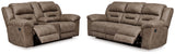 Furniture City Houma - Ashley Furniture - Stoneland Reclining Sofa and Power Reclining Loveseat - Reclining Sofa and Power Reclining Loveseat - 39905U4