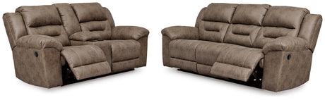 Furniture City Houma - Ashley Furniture - Stoneland Reclining Sofa and Power Reclining Loveseat - Reclining Sofa and Power Reclining Loveseat - 39905U4