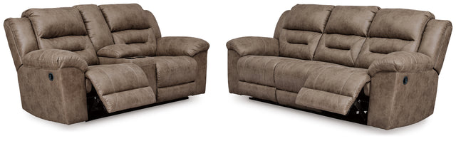 Furniture City Houma - Ashley Furniture - Stoneland Reclining Sofa and Power Reclining Loveseat - Reclining Sofa and Power Reclining Loveseat - 39905U4