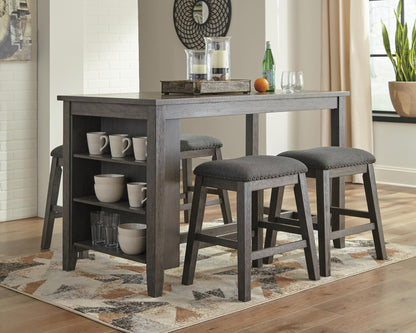 Caitbrook - Rectangular Dining Room Counter Table - Gray