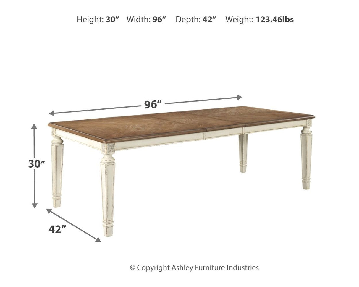 Realyn - Rectangular Dining Room Extension Table - Chipped White