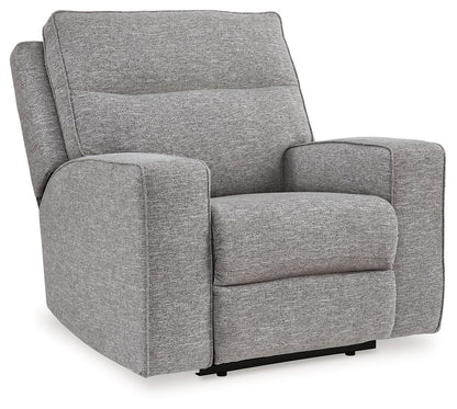 Biscoe - Power Recliner /Adj Headrest - Pewter