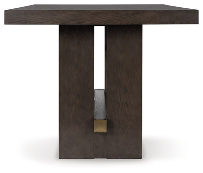 Burkhaus - Rectangular Dining Room Counter Table - Dark Brown