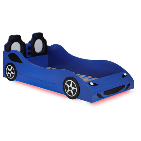 Furniture City Houma - Coaster - Cruiser Wood Twin LED Race Car Bed Blue - 400478