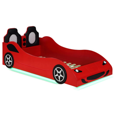 Furniture City Houma - Coaster - Cruiser Wood Twin LED Race Car Bed Red - 400479