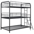 Furniture City Houma - Coaster - Garner Metal Twin Triple Bunk Bed Gunmetal - 400777