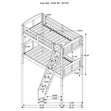 Flynn Wood Twin Over Twin Bunk Bed Weathered Brown