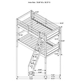Ryder Wood Twin Over Twin Bunk Bed Weathered Taupe