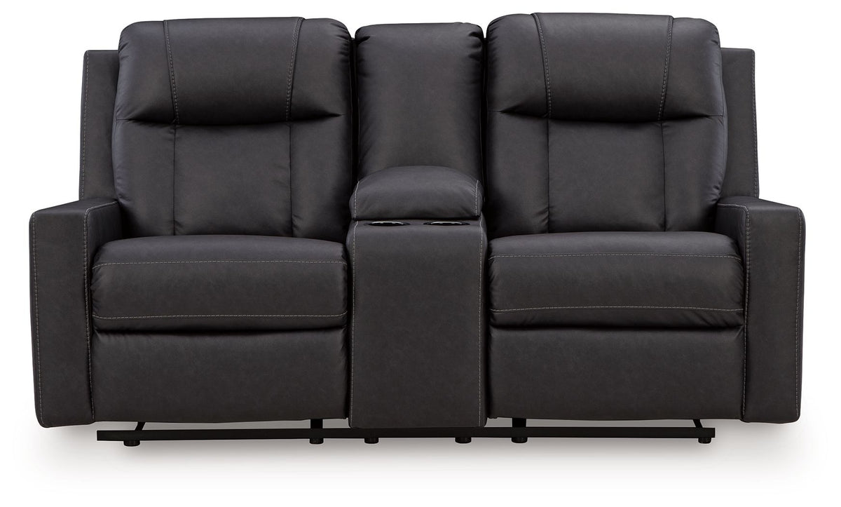 Mackmenville - Double Reclining Loveseat With Console