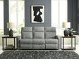 Furniture City Houma - Ashley Furniture - Gauntlet Reclining Sofa - Reclining Sofa / Sterling - PC4220488