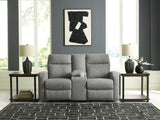 Gauntlet Reclining Loveseat with Console