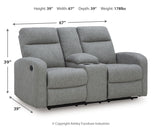 Gauntlet Reclining Loveseat with Console