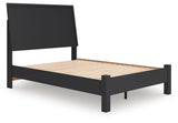 Danziar - Full Panel Bed With Low Footboard - Black