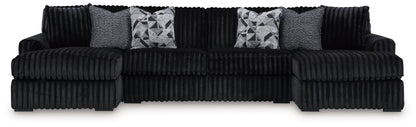 Midnight-Madness - 4 Piece Sectional Set