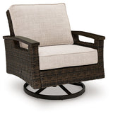 Monterey Point - Swivel Lounge Chair (Set of 2) - Dark Brown