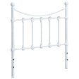 Furniture City Houma - Coaster - Marie Metal Twin Open Frame Headboard White - 450101T
