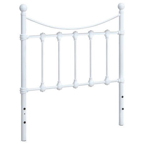 Furniture City Houma - Coaster - Marie Metal Twin Open Frame Headboard White - 450101T