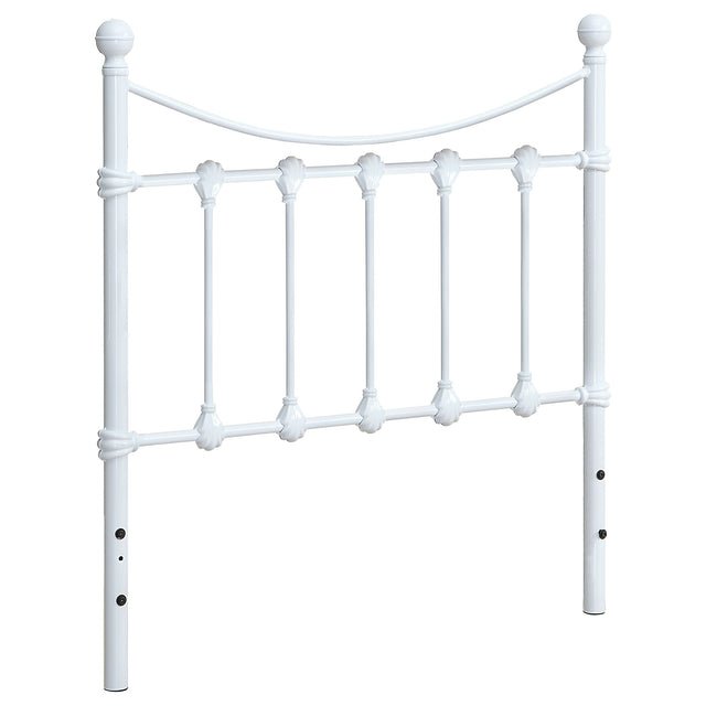 Furniture City Houma - Coaster - Marie Metal Twin Open Frame Headboard White - 450101T