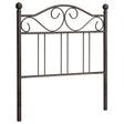 Furniture City Houma - Coaster - Ellis Metal Twin Open Frame Headboard Dark Bronze - 450103T