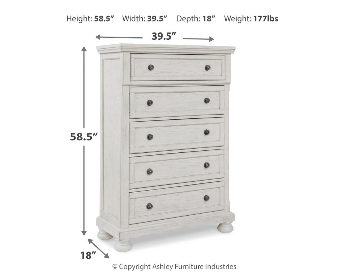 Robbinsdale - Five Drawer Chest - Antique White