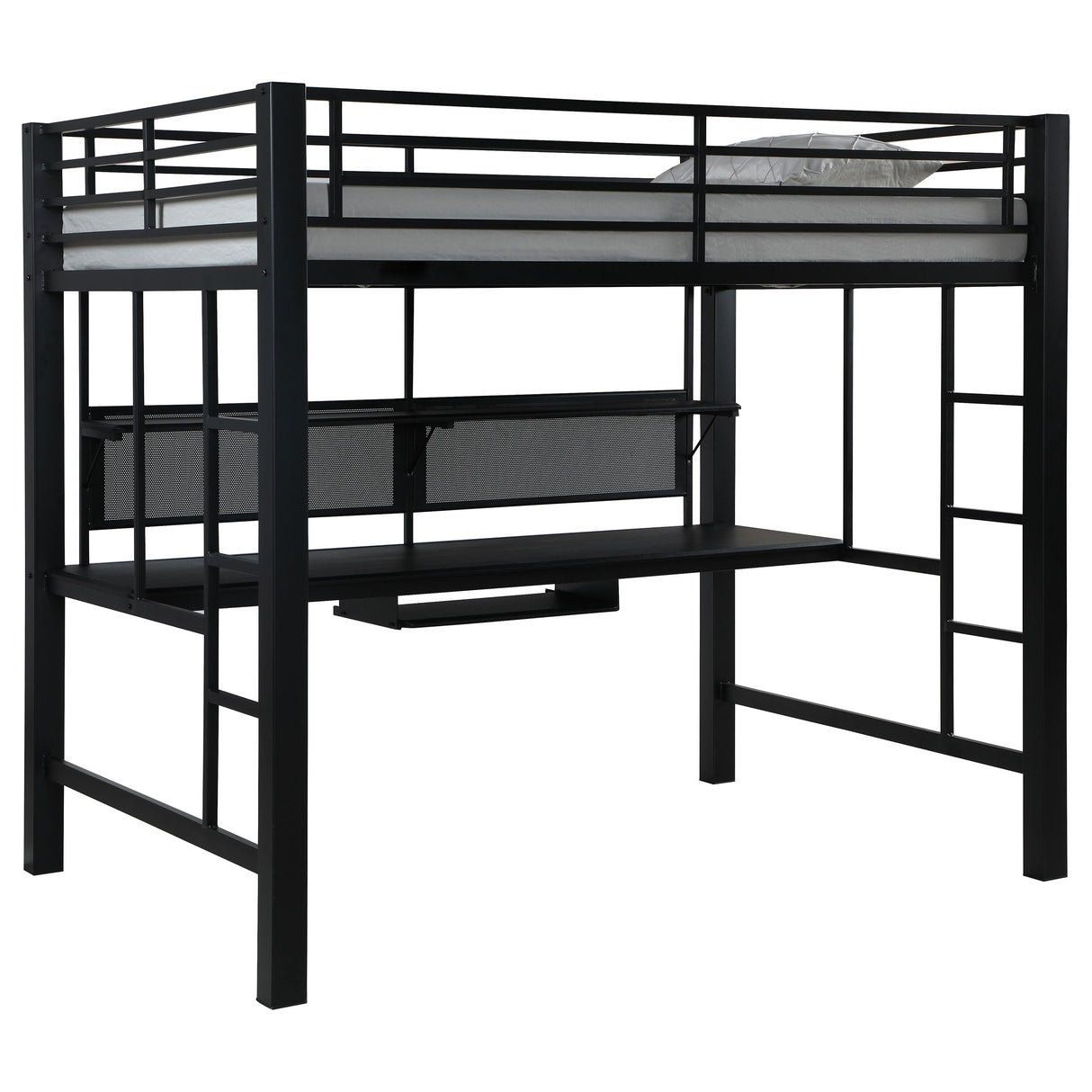 Furniture City Houma - Coaster - Avalon Full Workstation Loft Bed Black - 460023