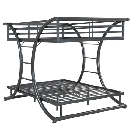 Furniture City Houma - Coaster - Stephan Metal Full Over Full Bunk Bed Gunmetal - 460078