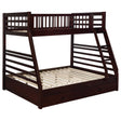 Furniture City Houma - Coaster - Ashton 2-drawer Wood Twin Over Full Bunk Bed Cappuccino - 460184