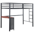 Furniture City Houma - Coaster - Fisher Twin Workstation Loft Bed Gunmetal - 460229