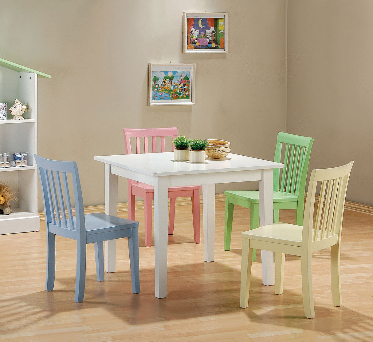 Furniture City Houma - Coaster - Rory 5-piece Kids Table and Chairs Set Multi Color - 460235