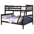 Furniture City Houma - Coaster - Chapman Wood Twin Over Full Bunk Bed Black - 460259
