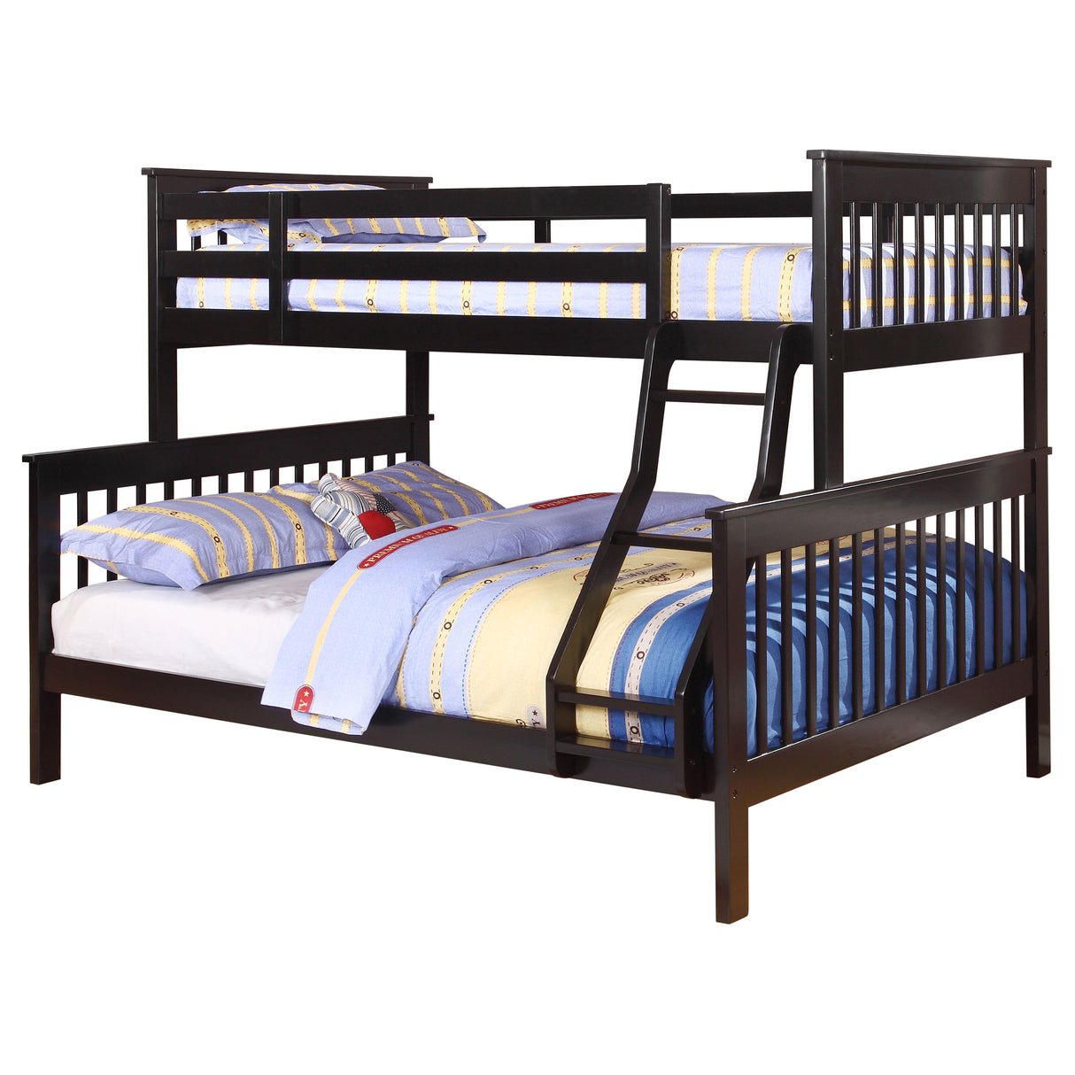 Furniture City Houma - Coaster - Chapman Wood Twin Over Full Bunk Bed Black - 460259