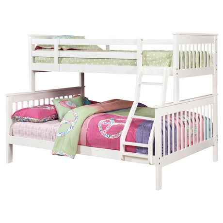 Furniture City Houma - Coaster - Chapman Wood Twin Over Full Bunk Bed White - 460260