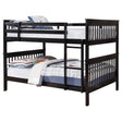 Furniture City Houma - Coaster - Chapman Wood Full Over Full Bunk Bed Black - 460359