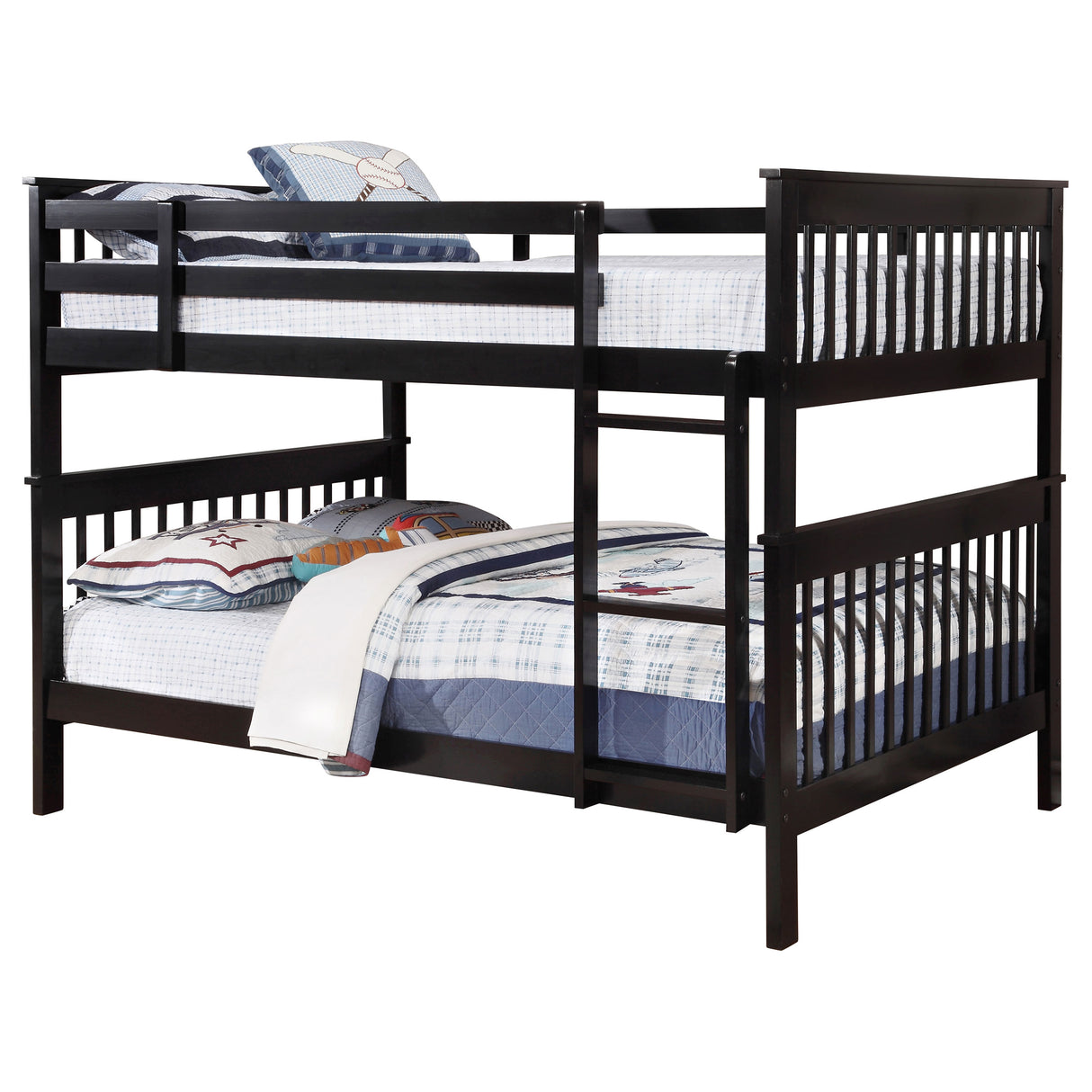 Furniture City Houma - Coaster - Chapman Wood Full Over Full Bunk Bed Black - 460359