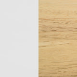 Wyatt Wood Twin Over Twin Bunk Bed White and Natural
