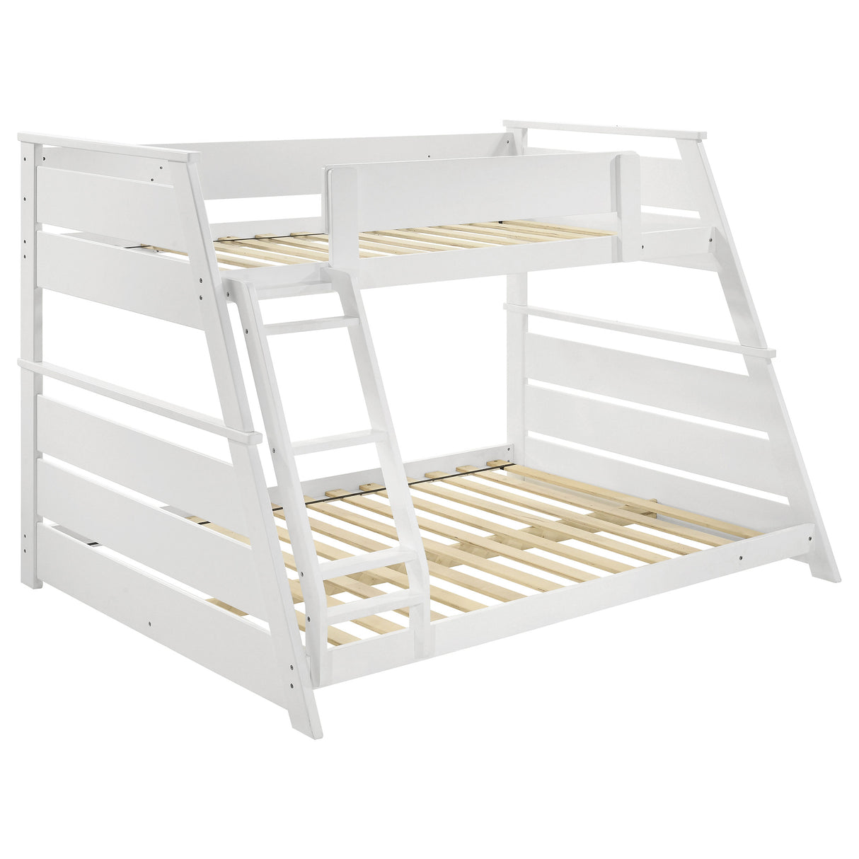 Furniture City Houma - Coaster - Holden Wood Veneer Twin Over Full Bunk Bed White - 460593WHT