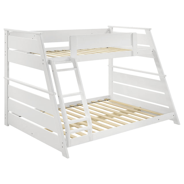 Furniture City Houma - Coaster - Holden Wood Veneer Twin Over Full Bunk Bed White - 460593WHT
