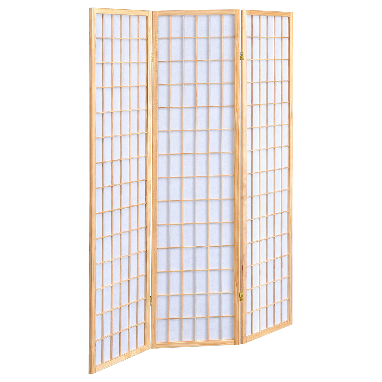 Furniture City Houma - Coaster - Carrie 3-Panel Room Divider Folding Shoji Screen Natural - 4621