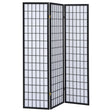 Furniture City Houma - Coaster - Carrie 3-Panel Room Divider Folding Shoji Screen Black - 4622