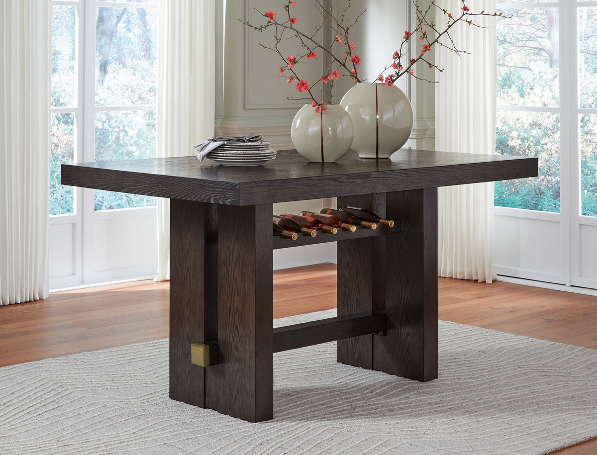 Burkhaus - Rectangular Dining Room Counter Table - Dark Brown