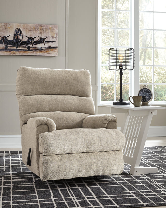 Furniture City Houma - Ashley Furniture - Man Fort Living Room - Rocker Recliner / Graphite - 4660525