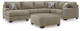 Furniture City Houma - Ashley Furniture - Newellen 3-Piece Sectional and Oversized Ottoman - 3-Piece Sectional and Oversized Ottoman - 48404U1